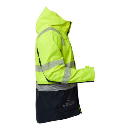 FlameBuster FJV033 FR HiVis Wet Weather Segmented Reflective Jacket