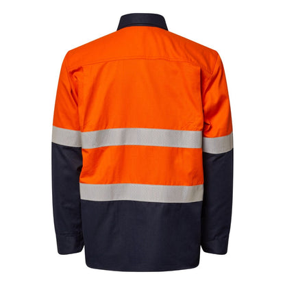 FlameBuster FSV014A Torrent HRC2 Mens HiVis Two Tone Front Shirt with FR Reflective Tapeective Tape