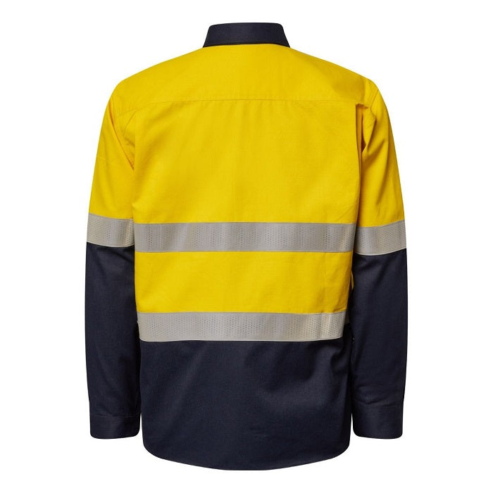 FlameBuster FSV015A Torrent HRC2 Mens HiVis Two Tone Front Shirt with FR Reflective Tape