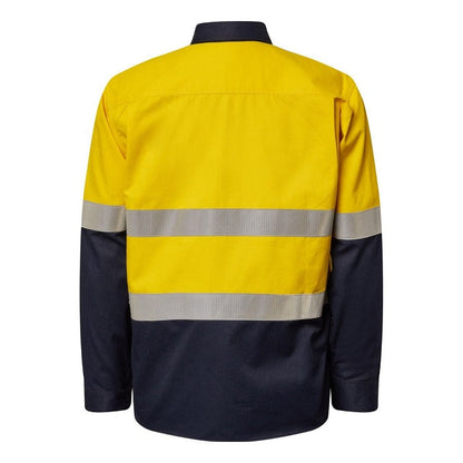 FlameBuster FSV015A Torrent HRC2 Mens HiVis Two Tone Front Shirt with FR Reflective Tape