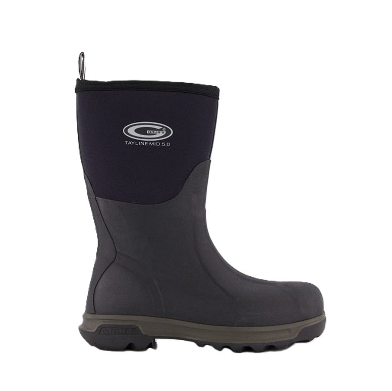 Black rubber farming boot Grubs STAY-000M Tayline 5.0 Mid Work Boots