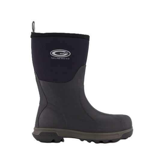 Black rubber farming boot Grubs STAY-000M Tayline 5.0 Mid Work Boots