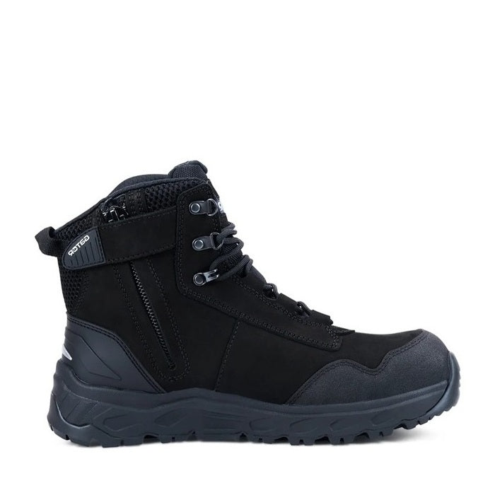 Gator Goliath Mid Safety Boots - Black - Zip Side View