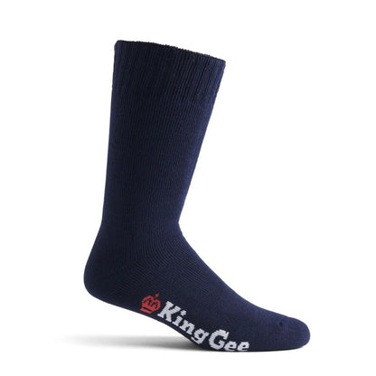 Navy KingGee K09003 Single Bamboo Sock