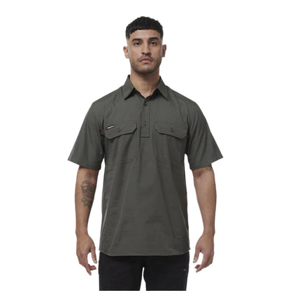 KingGee K14032 Mens Workcool Vented Closed Front Shirt Short Sleeve