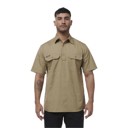 KingGee K14032 Mens Workcool Vented Closed Front Shirt Short Sleeve
