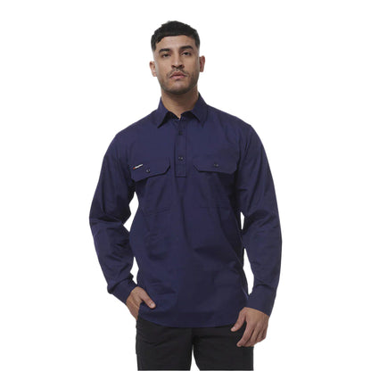 KingGee K14033 Mens Workcool Vented Closed Front Shirt Long Sleeve