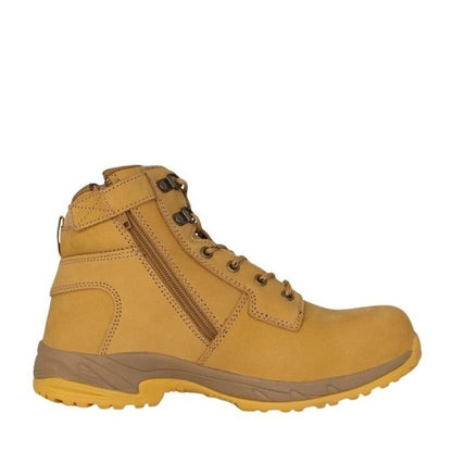 KingGee K27380 Tradie Ladies Wheat Side Zip Composite Safety Boot
