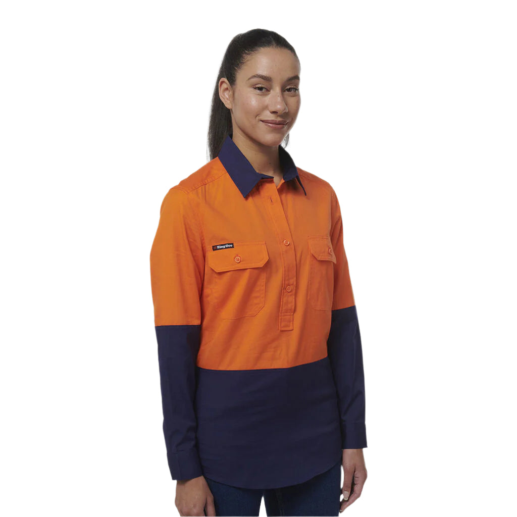 KingGee K44211 Womens Workcool Vented Closed Front Spiced Shirt