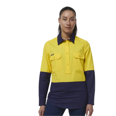 KingGee K44211 Womens Workcool Vented Closed Front Spiced Shirt
