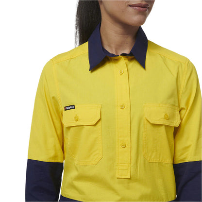 KingGee K44211 Womens Workcool Vented Closed Front Spiced Shirt