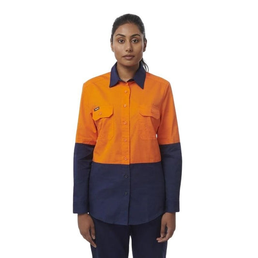 KingGee K44226 Womens Workcool Vented Spliced Shirt Long Sleeve