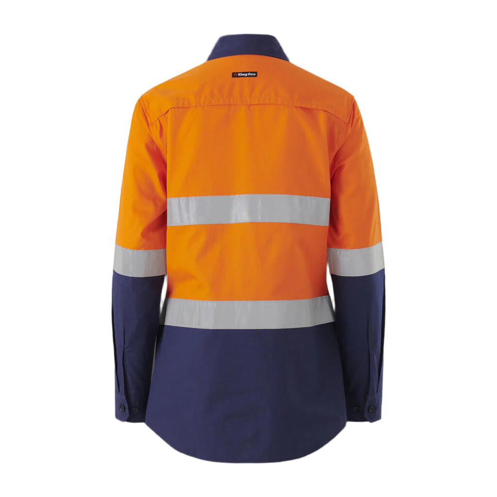 KingGee K44227 Women's Workcool Vented Spliced Shirt Taped Long Sleeve