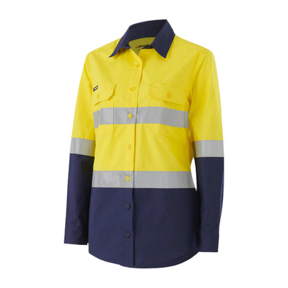 KingGee K44227 Women's Workcool Vented Spliced Shirt Taped Long Sleeve