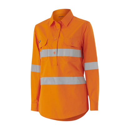 KingGee K44228 Women's Workcool Vented Spliced Closed Front Shirt Taped Long Sleeve