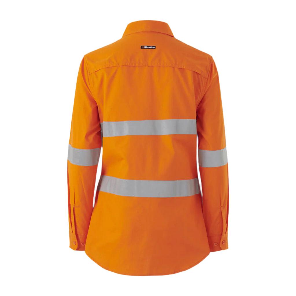 KingGee K44228 Women's Workcool Vented Spliced Closed Front Shirt Taped Long Sleeve