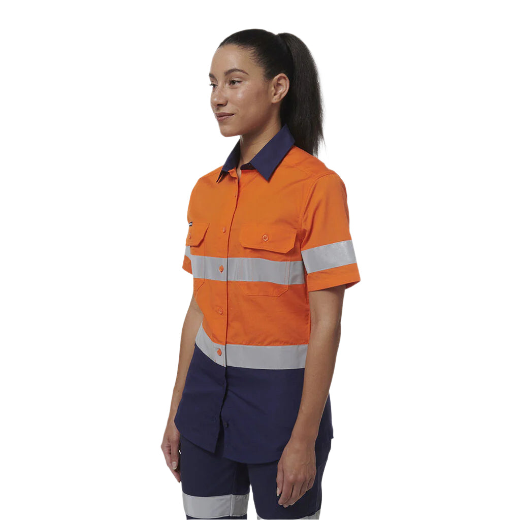 KingGee K44229 Womens Workcool Vented Reflective Short Sleeve Shirt