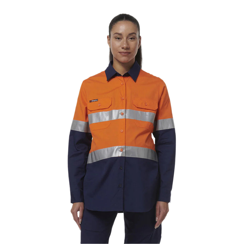 KingGee K44234 Womens Workcool Maternity Reflective Shirt