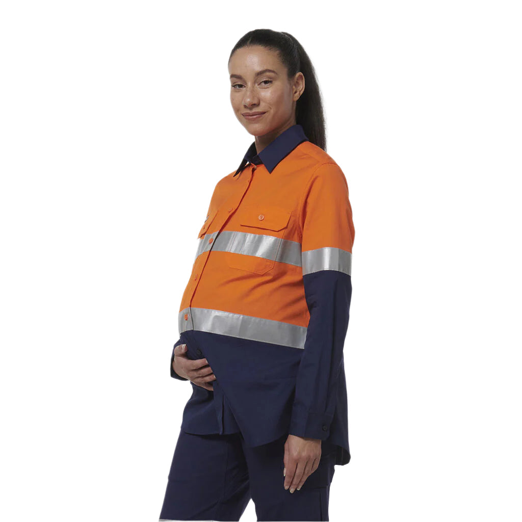 KingGee K44234 Womens Workcool Maternity Reflective Shirt