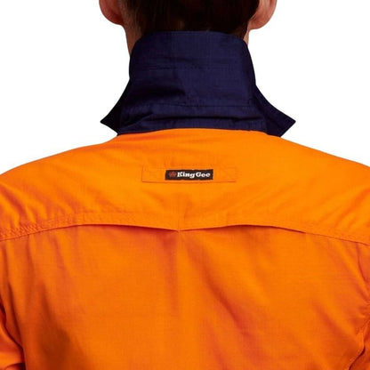 KingGee K44543 Ladies Workcool 2 HiVis Reflective Spliced Long Sleeve Shirt