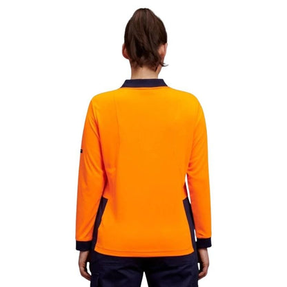 Person wearing an orange sports jersey with black accents on a white background