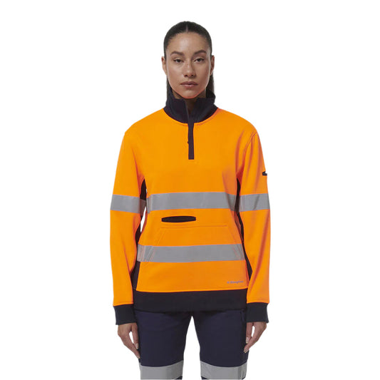 KingGee K45009 Womens Reflective Spliced 1/4 Zip Fleece