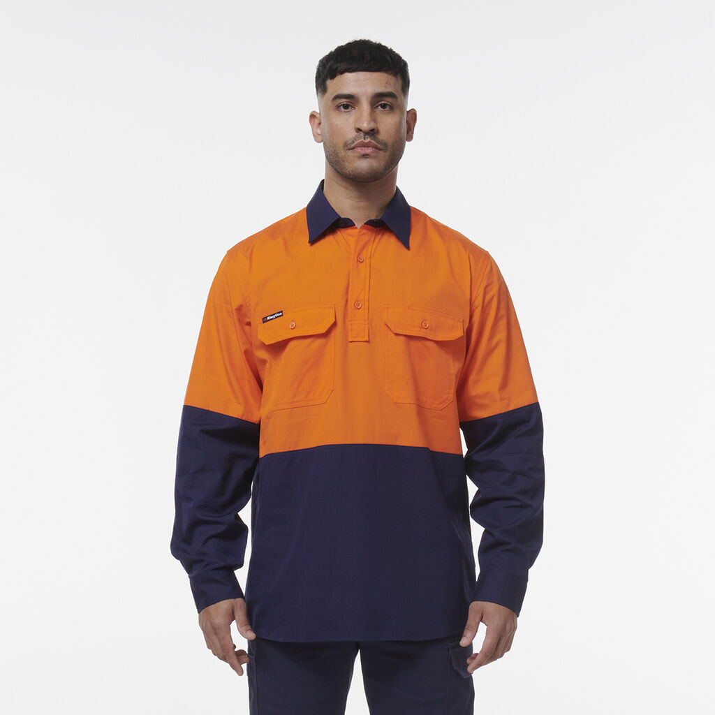 KingGee K54011 Workcool Vented closed Front Spliced Shirt