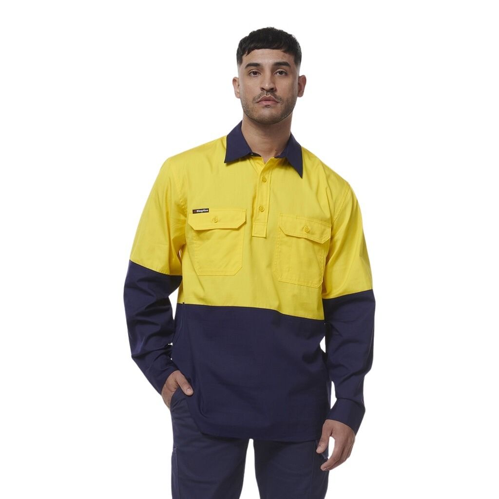 KingGee K54011 Workcool Vented closed Front Spliced Shirt