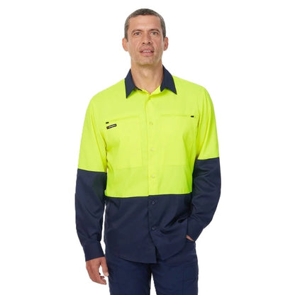 KingGee K54036 Drycool Hi-Vis Spliced Shirt Long Sleeve