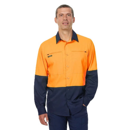 KingGee K54036 Drycool Hi-Vis Spliced Shirt Long Sleeve