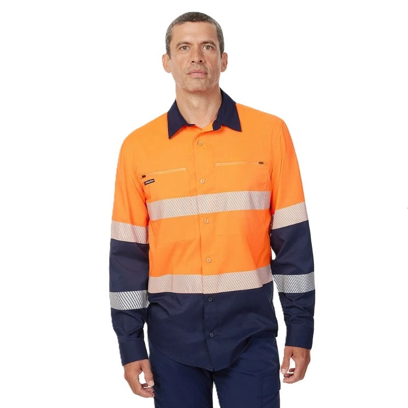 KingGee K54037 Drycool Hi-Vis Taped Shirt Long Sleeve