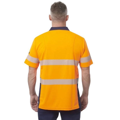 KingGee K54215 Workcool Hyperfreeze HiVis Taped Spliced Polo Short Sleeve