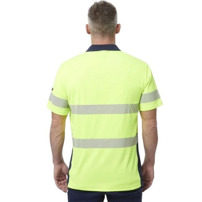 KingGee K54215 Workcool Hyperfreeze HiVis Taped Spliced Polo Short Sleeve