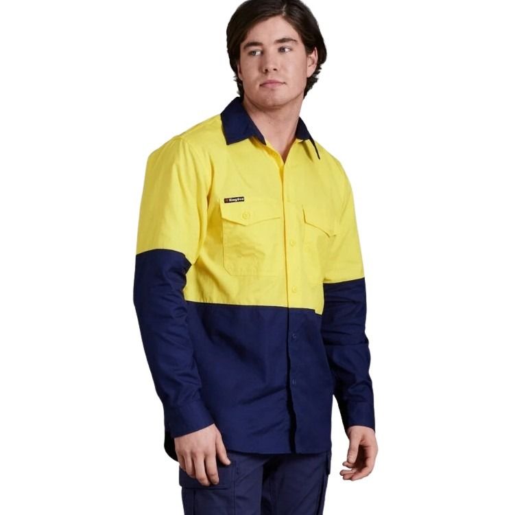 KingGee K54870 Workcool 2 HiVis Reflective Spliced Long Sleeve Shirt