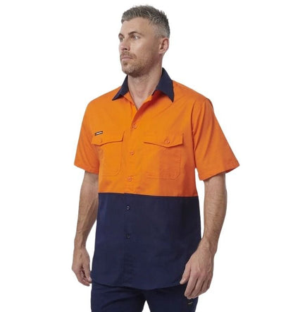 KingGee K54875 Workcool 2 HiVis Slipced Short Sleeve Shirt