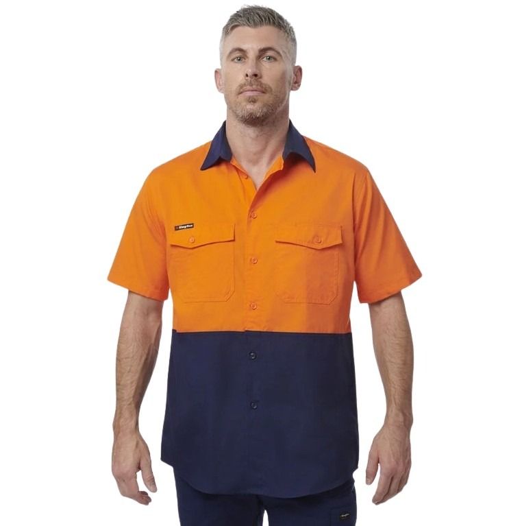 KingGee K54875 Workcool 2 HiVis Slipced Short Sleeve Shirt