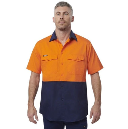 KingGee K54875 Workcool 2 HiVis Slipced Short Sleeve Shirt