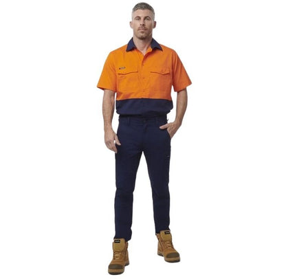 KingGee K54875 Workcool 2 HiVis Slipced Short Sleeve Shirt