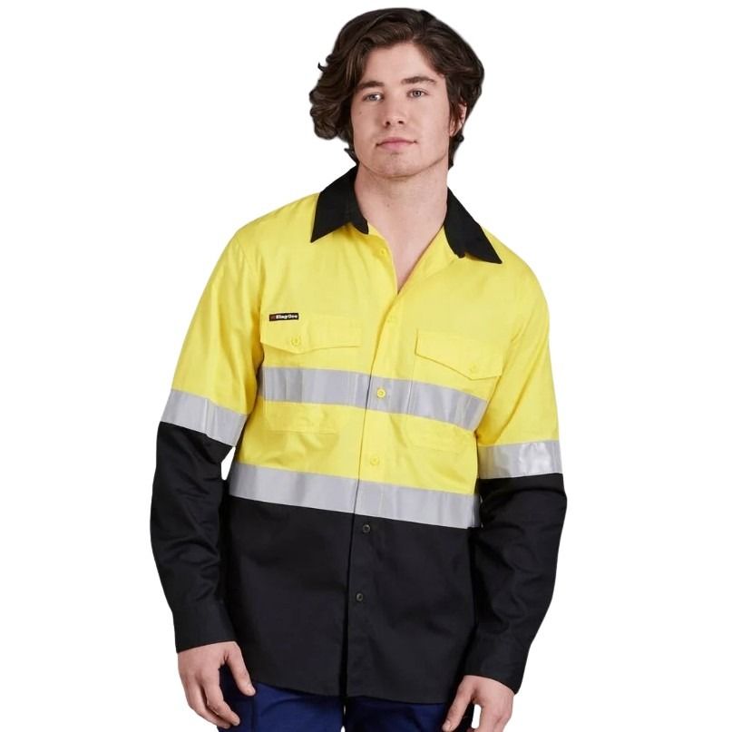 KingGee K54880 Workcool 2 HiVis Reflective Spliced Long Sleeve Shirt