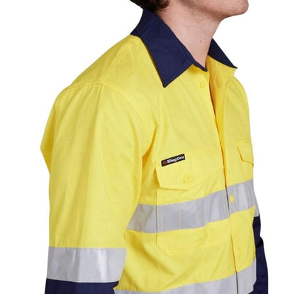 KingGee K54880 Workcool 2 HiVis Reflective Spliced Long Sleeve Shirt