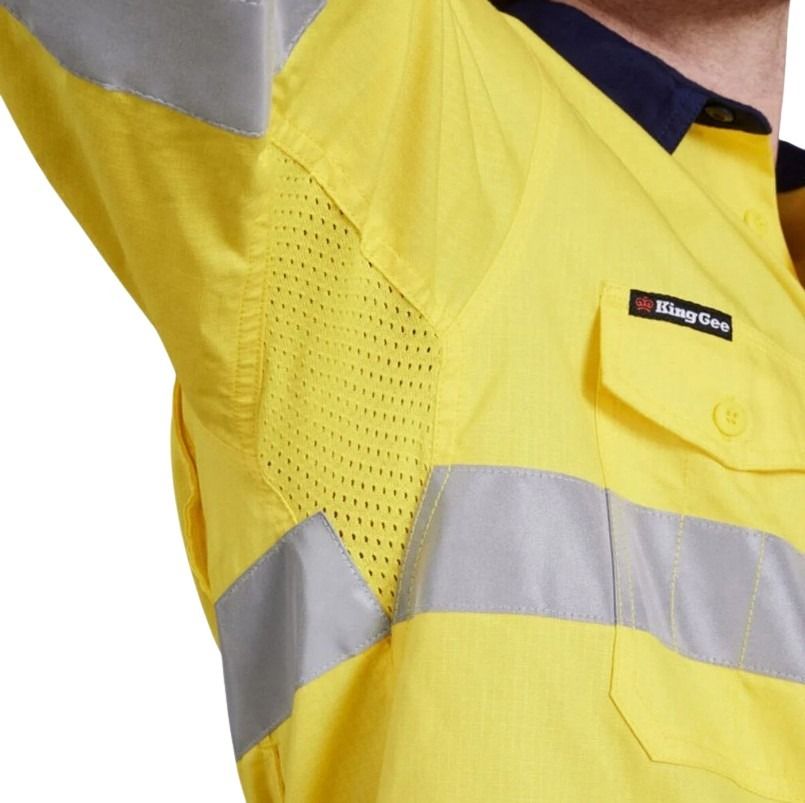 KingGee K54880 Workcool 2 HiVis Reflective Spliced Long Sleeve Shirt