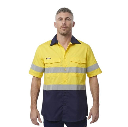 KingGee K54885 Workcool 2 HiVis Reflective Spliced Short Sleeve Shirt