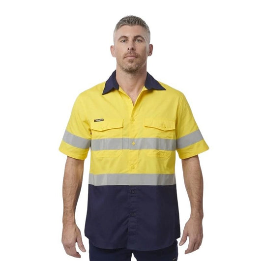 KingGee K54885 Workcool 2 HiVis Reflective Spliced Short Sleeve Shirt