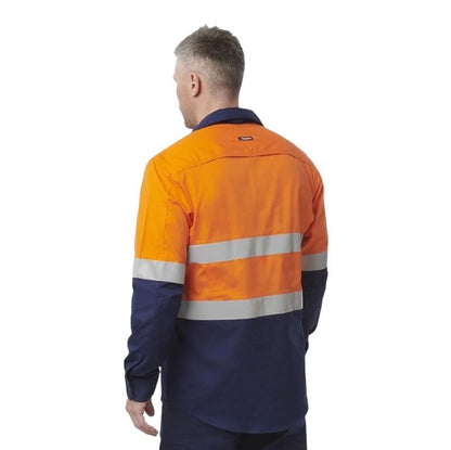 KingGee K54886 Workcool 2 HiVis Reflective Spliced Closed Front Shirt L/S