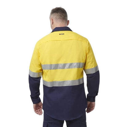 KingGee K54886 Workcool 2 HiVis Reflective Spliced Closed Front Shirt L/S