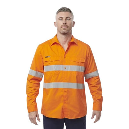 KingGee K54890 Workcool 2 HiVis Reflective Orange L/S Shirt