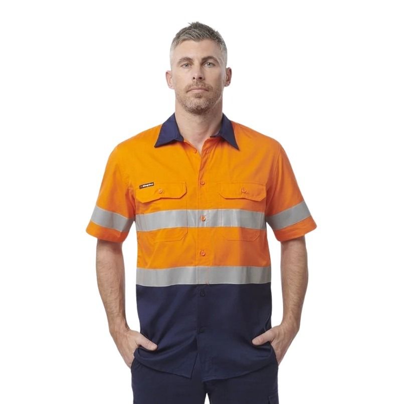 KingGee K54911 Workcool Vented Spliced Shirt Taped Short Sleeve