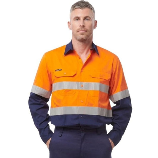 KingGee K54913 Workcool Vented Spliced Shirt Taped Long Sleeve