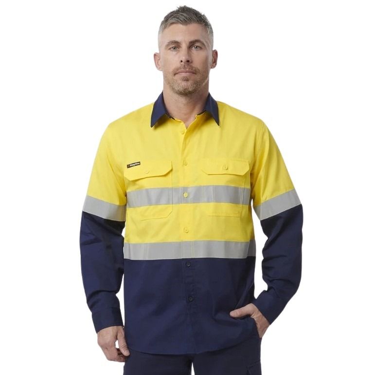 KingGee K54913 Workcool Vented Spliced Shirt Taped Long Sleeve