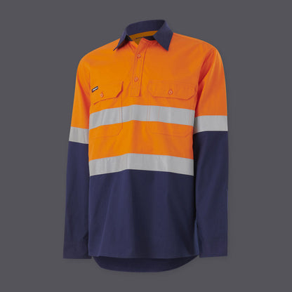 KingGee K54914 Workcool Vented Closed Front Spliced Shirt Tape Long Sleeve